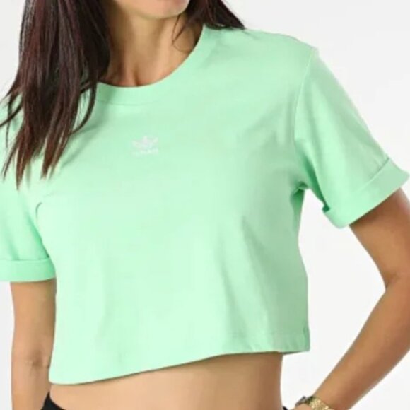 Adidas Mint Green Cropped Top - Picture 2 of 2